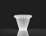 Lalique Verrerie, A Vase Royat
Lalique, Wingen-sur-Moder, designed in 1936, produced 1980s/1990s., Clear mould-pressed glass, patinated. Etched signature Lalique France. H