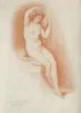 Johann Gottfried Schadow, Female Nude, Sitting on a Chair