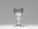 Ignaz Preissler, A cut glass goblet with Commedia Dell'arte motifs