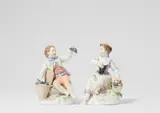 Two Berlin KPM porcelain figures of allegories of autumn and spring by Königliche Porzellanmanufaktur Berlin Kpm, sold Apr 2023