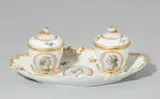 A Berlin KPM porcelain tête à tête with Neoclassical busts by Königliche Porzellanmanufaktur Berlin Kpm, offered Apr 2023