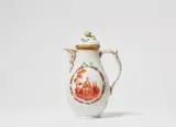 A Berlin KPM porcelain coffee pot with "ponceau" Watteau figures by Königliche Porzellanmanufaktur Berlin Kpm, offered Apr 2023