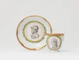 A Berlin KPM porcelain cup with Poppaea and saucer with Aeneas by Königliche Porzellanmanufaktur Berlin Kpm, sold Apr 2023