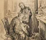 Adolph von Menzel, From Heinrich von Kleist's "Der zerbrochene Krug" (The Broken Jug)