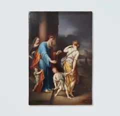 Adriaen van der Werff, Porcelain painting
"The Expulsion of Hagar"
after Adriaen van der Werff