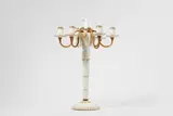 A Berlin KPM porcelain candelabrum from Amberg's dinner service by Königliche Porzellanmanufaktur Berlin Kpm, offered Apr 2023