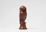 A Meissen red Boettger stoneware owl by Max Esser by Meissen Royal Porcelain Manufactory, sold Apr 2023