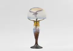 Émile Gallé, A coloured glass table lamp by the Gallé manufactory