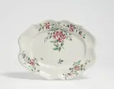 Paul Hannong, A Strasbourg faience platter with "fleurs des Indes" decor