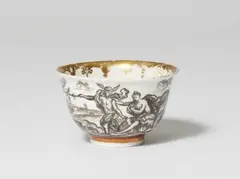 Ignaz Preissler, A Meissen porcelain tea bowl with mythological motifs