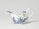 A Meissen porcelain sauce boat with rare underglaze blue Chinoiserie decor by Meissen Royal Porcelain Manufactory, sold May 2022