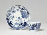 A Meissen porcelain tea bowl and saucer with lotus and chrysanthemum decor by Meissen Royal Porcelain Manufactory, sold May 2022