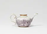 A Vienna porcelain teapot with a battle scene by Manufaktur Claudius Innocentius Du Paquier Wien, sold May 2022
