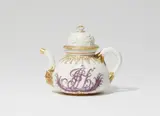 Johann Friedrich Metzsch, A Meissen porcelain teapot monogrammed JEH