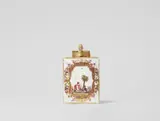 A Meissen porcelain tea caddy with Chinoiserie and merchant navy motifs by Meissen Royal Porcelain Manufactory, sold May 2022
