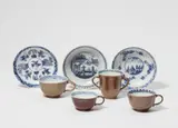 Seven items of Meissen porcelain with capuchin brown ground by Meissen Royal Porcelain Manufactory, sold May 2022