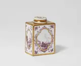 A Meissen porcelain tea caddy with landscape motifs by Meissen Royal Porcelain Manufactory, offered May 2022