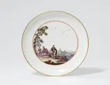 A Meissen porcelain dish with riders by Meissen Royal Porcelain Manufactory, offered May 2022