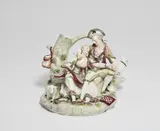 Ludwigsburg, A Ludwigsburg porcelain group with shephers making music