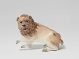 Wilhelm Caspar Wegely, A porcelain model of a lion with a raised paw