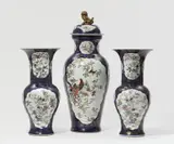 Maison Samson, A set of three Samson porcelain vases with famille-rose decor