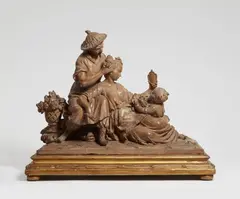 François Boucher, A terracotta model of a Chinese lady at her toilette