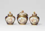 Three items from a Meissen porcelain service with mythological scenes by Meissen Royal Porcelain Manufactory, sold May 2022