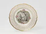 A Berlin KPM porcelain dessert plate from a dinner service with mythological motifs by Königliche Porzellanmanufaktur Berlin Kpm, sold May 2022