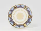 A rare Sèvres porcelain plate from a dinner service with palmettes and butterflies by Sèvres, sold May 2022