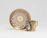 A signed Royal Vienna porcelain cup and saucer by Imperial Manufactory directed by Konrad von Sorgenthal Vienna, sold May 2022