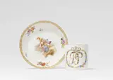 A large Meissen porcelain cup with the monogram of the Duke of Holstein-Gottorf by Meissen Royal Porcelain Manufactory, sold May 2022