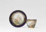 A Meissen porcelain cup and saucer with mythological scenes by Meissen Royal Porcelain Manufactory, sold May 2022
