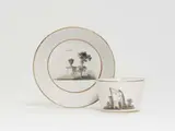 A Gotha porcelain cup and saucer by Gothaer Porzellanfabrik, sold May 2022