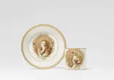A Meissen porcelain cup and saucer with Abélard and Héloïse by Meissen Royal Porcelain Manufactory, sold May 2022