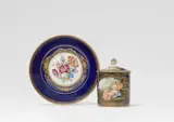 A Meissen porcelain cup and saucer with the Muse Erato by Meissen Royal Porcelain Manufactory, sold May 2022