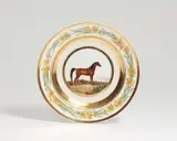 A Berlin KPM porcelain plate from a service for Prince Charles of Prussia by Königliche Porzellanmanufaktur Berlin Kpm, offered May 2022