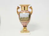 A Berlin KPM porcelain vase with views of Sanssouci and Charlottenburg by Königliche Porzellanmanufaktur Berlin Kpm, sold May 2022