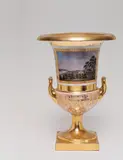 A KPM Berlin porcelain vase with a view of Stafsund. by Königliche Porzellanmanufaktur Berlin Kpm, offered May 2022
