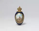 A Berlin KPM porcelain Easter egg flask with a view of Charlottenburg Palace by Königliche Porzellanmanufaktur Berlin Kpm, sold May 2022