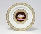A Berlin KPM porcelain plate "l'abreuvoir des Pigeons." by Königliche Porzellanmanufaktur Berlin Kpm, sold May 2022