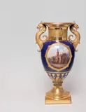 Karl Friedrich Schinkel, A KPM Berlin porcelain vase with a view of the Dorotheenstädtische Kirche