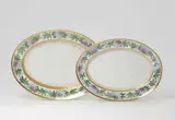 Two Berlin KPM porcelain platters from a court service made for Frederick William IV by Königliche Porzellanmanufaktur Berlin Kpm, sold May 2022