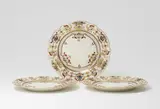 Three Berlin KPM porcelain dishes with historicist decor by Königliche Porzellanmanufaktur Berlin Kpm, offered May 2022