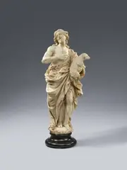 Jean Del Cour, An alabaster figure of John the Baptist, circle of Jean del Cour