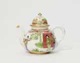 Meissen Royal Porcelain Manufactory, An important Meissen porcelain teapot with K.P.M. Mark and famille verte decor