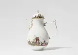 Meissen Royal Porcelain Manufactory, A large Meissen porcelain coffee pot with merchant navy scenes