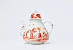 Meissen Royal Porcelain Manufactory, An early Meissen porcelain tea pot and cover by Johann Gregorius Hoeroldt