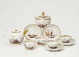 Meissen Royal Porcelain Manufactory, A Meissen porcelain tea service with merchant navy scenes