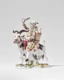 Meissen Royal Porcelain Manufactory, A Meissen porcelain model of the tailor on the billy goat