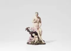 Johann Peter Melchior, A Höchst porcelain model of Venus and Cupid with doves